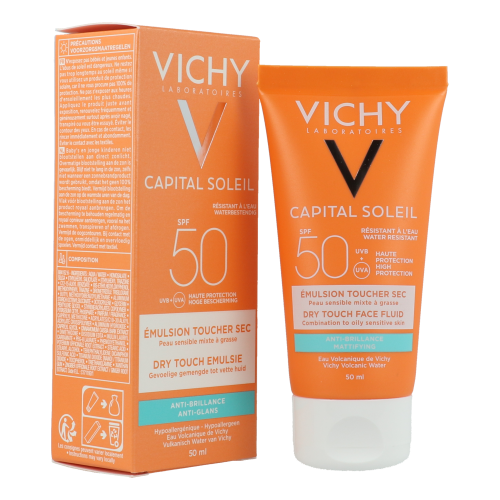 VICHY CAPITAL SOLEIL ÉMULSION ANTI-BRILLANCE TOUCHER SEC 50ML