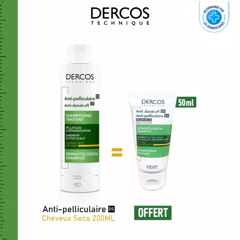 VICHY DERCOS SHAMPOOING ANTI-PELLICULLAIRE CHEVEUX SEC 200ML+50ML OFFERT